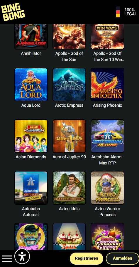 bingbong mobile games page